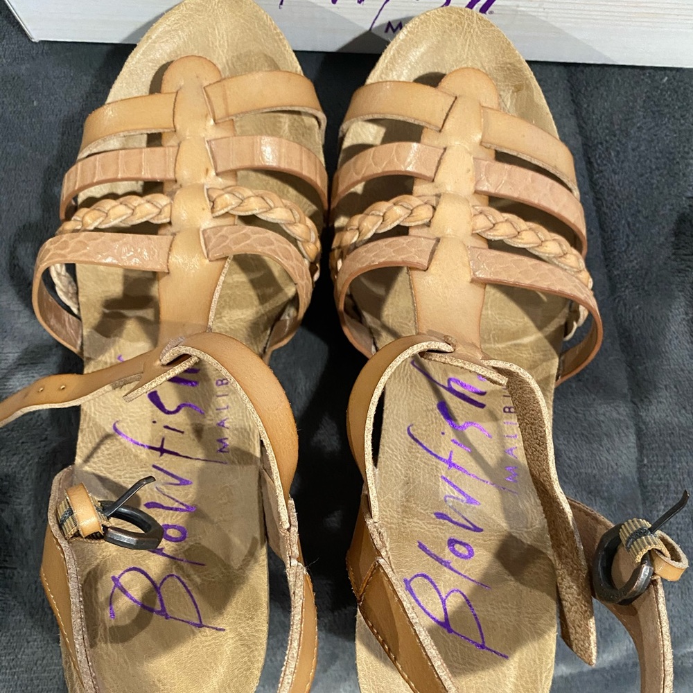 Worn once. Blowfish sandals size 10